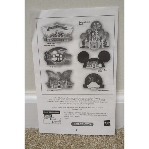 Disney Magic Kingdom Board Game 2004 Hasbro Parker Brothers‎ INCOMPLETE - Picture 14 of 16